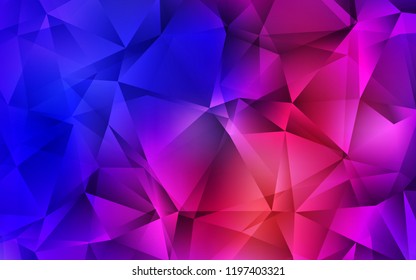 Dark Blue, Red vector cover in polygonal style. Glitter abstract illustration with triangular shapes. Pattern for busines ad, booklets, leaflets