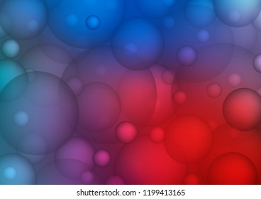 Dark Blue, Red vector cover with spots. Glitter abstract illustration with blurred drops of rain. The pattern can be used for beautiful websites.