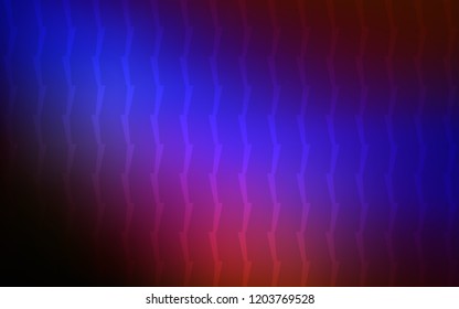 Dark Blue, Red vector cover with stright stripes. Lines on blurred abstract background with gradient. Template for your beautiful backgrounds.