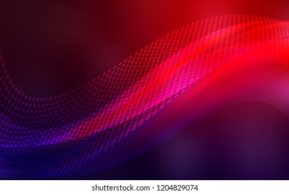 Dark Blue, Red vector cover with spots, lines. Colorful illustration with circles and lines in futuristic style. Pattern for beautiful websites.