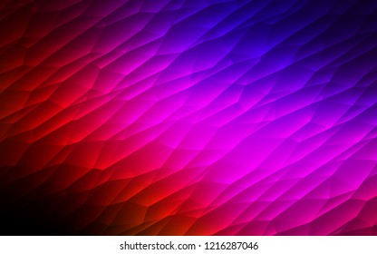 Dark Blue, Red vector cover in polygonal style. Triangles on abstract background with colorful gradient. Pattern for commercials.