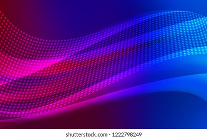 Dark Blue, Red vector cover with spots, lines. Decorative design in abstract style with triangle structure. Pattern for design of fabric, wallpapers.