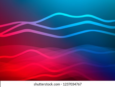 Dark Blue, Red vector cover with long lines. Decorative shining illustration with lines on abstract template. The pattern can be used as ads, poster, banner for commercial.