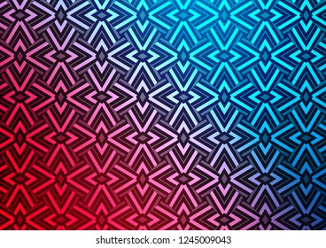 Dark Blue, Red vector cover in polygonal style. Glitter abstract illustration with triangular shapes. Modern template for your landing page.