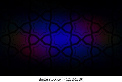 Dark Blue, Red vector cover with small and big stars. Decorative illustration with stars on abstract template. Smart design for your business advert.