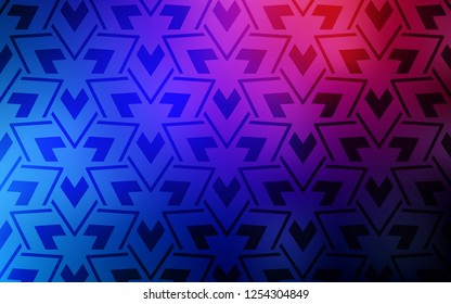 Dark Blue, Red vector cover with polygonal style. Glitter abstract illustration with triangular shapes. Modern template for landing page.