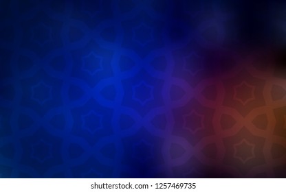 Dark Blue, Red vector cover with small and big stars. Modern geometrical abstract illustration with stars. Pattern for new year ad, booklets.