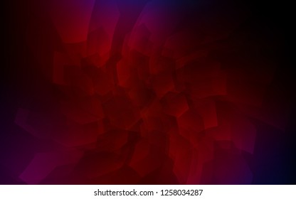 Dark Blue, Red vector cover with set of hexagons. Design in abstract style with hexagons. Pattern for ads, leaflets.
