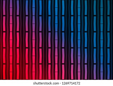 Dark Blue, Red vector cover with long lines. Glitter abstract illustration with colored sticks. The template can be used as a background.