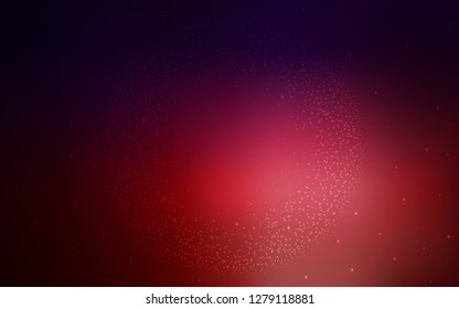 Dark Blue, Red vector cover with astronomical stars. Space stars on blurred abstract background with gradient. Pattern for futuristic ad, booklets.
