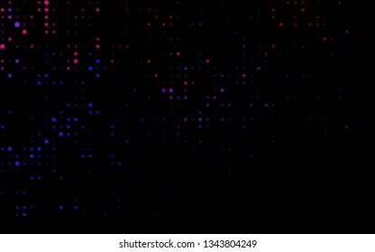 Dark Blue, Red vector cover with spots. Illustration with set of shining colorful abstract circles. Pattern for ads, booklets.