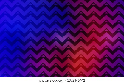Dark Blue, Red vector cover with polygonal style. Triangles on abstract background with colorful gradient. Best design for poster, banner.