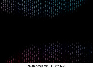 Dark Blue, Red vector cover with set of hexagons. Illustration with set of colorful hexagons. Pattern can for your ad, booklets.
