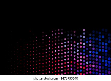 Dark Blue, Red vector cover with spots. Beautiful colored illustration with blurred circles in nature style. Template for your brand book.