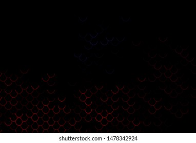 Dark Blue, Red vector cover with spots. Beautiful colored illustration with blurred circles in nature style. Pattern for ads, leaflets.