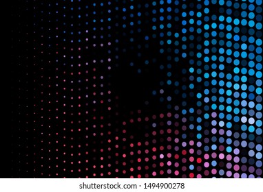 Dark Blue, Red vector cover with spots. Glitter abstract illustration with blurred drops of rain. Design for posters, banners.