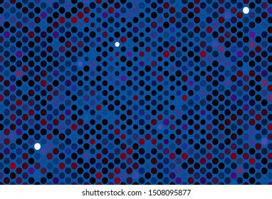 Dark Blue, Red vector cover with spots. Blurred decorative design in abstract style with bubbles. Pattern for ads, leaflets.