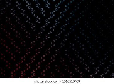 Dark Blue, Red vector cover with polygonal style. Modern abstract illustration with colorful rectangles. Pattern for websites, landing pages.
