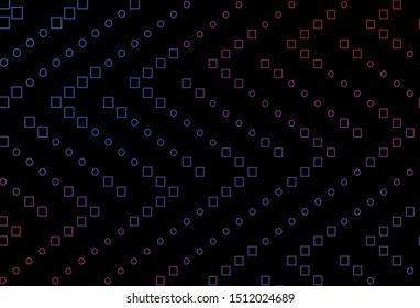 Dark Blue, Red vector cover with polygonal style. Illustration with set of colorful rectangles. Pattern for busines booklets, leaflets.