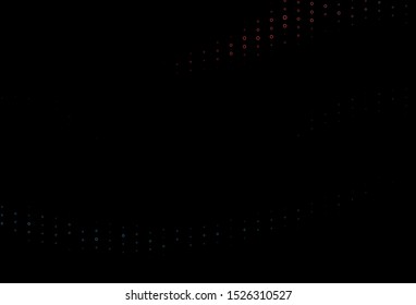 Dark Blue, Red vector cover with set of hexagons. Illustration with set of colorful hexagons. Pattern for ads, leaflets.