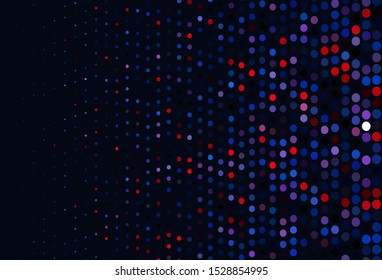 Dark Blue, Red vector cover with spots. Illustration with set of shining colorful abstract circles. Pattern for beautiful websites.