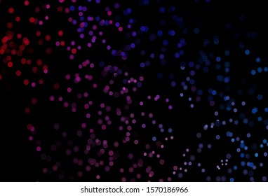 Dark Blue, Red vector cover with beautiful snowflakes. Shining colored illustration with snow in christmas style. The pattern can be used for year new  websites.