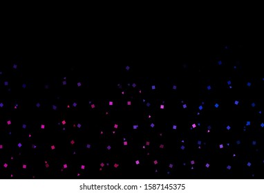 Dark Blue, Red vector cover in polygonal style with circles. Illustration with colorful circles, triangles, rectangles. Template for wallpapers.