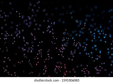 Dark Blue, Red vector cover with beautiful snowflakes. Shining colored illustration with snow in christmas style. The template can be used as a new year background.