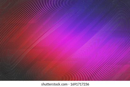 Azul oscuro, cubierta vectorial roja con rayas rectas. Líneas sobre fondo abstracto borroso con degradado. Diseño inteligente para su anuncio comercial.