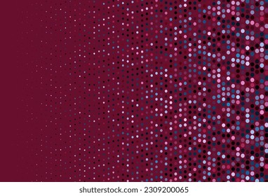 Azul oscuro, cubierta vectorial roja con manchas. Burbujas borrosas sobre fondo abstracto con gradiente colorido. Patrón de agua, caídas de lluvia.