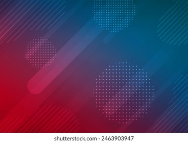 Dark Blue, Red vector cover with rounded stripes, dots. Modern geometrical abstract illustration with sticks, dots. The pattern can be used for websites.