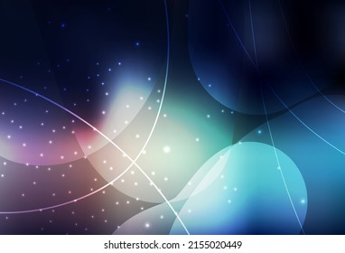Dark Blue, Red vector Decorative design in abstract style with bubbles, lines. Illustration with set of shining colorful abstract circles. Wallpaper for a cell phone.