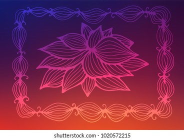 Dark Blue, Red vector doodle blurred texture. Ethnic elegant natural pattern with gradient. The best blurred design for your business.