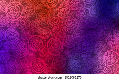 Dark Blue, Red vector doodle blurred template. Creative illustration in blurred style with roses. The doodle design can be used for your web site.