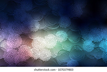 Dark Blue, Red vector doodle bright layout. Colorful abstract illustration with flowers in doodle style. Brand-new style for your business design.
