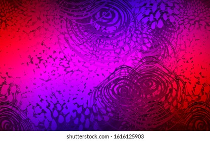 Dark Blue, Red vector doodle blurred template. A vague abstract illustration with flowers in doodles style. The pattern can be used for heads of websites and designs.