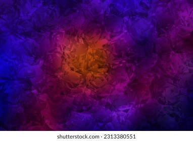 Dark Blue, Red vector doodle backdrop with roses, flowers. Illustration with colorful abstract doodle flowers. Doodle design for your web site.