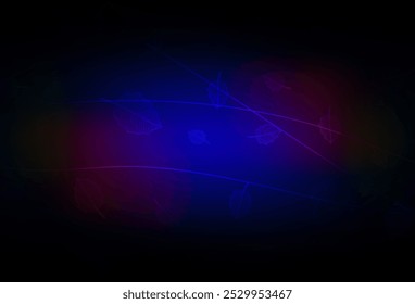 Dark Blue, Red vector doodle pattern with trees, branches. Abstract illustration with flowers in doodles style. Brand new style for your business design.