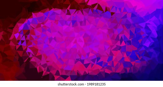 Papel tapiz geométrico geométrico vectorial rojo azul oscuro. Ilustración degradada de estilo poligonal con triángulos. La mejor opción para tu diseño.