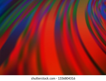 Dark Blue, Red vector glossy bokeh pattern. Modern geometrical abstract illustration with gradient. The template for backgrounds of cell phones.