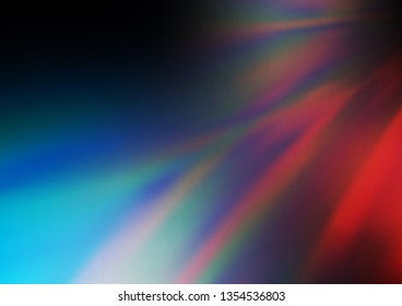 Dark Blue, Red vector glossy abstract template. A vague abstract illustration with gradient. The template can be used for your brand book.