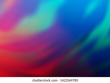 Dark Blue, Red vector glossy bokeh pattern. A vague abstract illustration with gradient. The background for your creative designs.