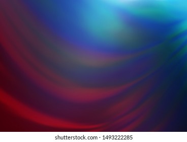 Dark Blue, Red vector glossy abstract template. Colorful illustration in abstract style with gradient. The blurred design can be used for your web site.