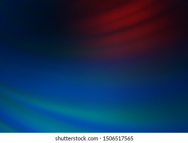 Dark Blue, Red vector glossy abstract template. Colorful abstract illustration with gradient. Brand new style for your business design.