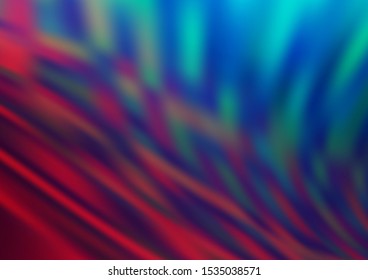 Dark Blue, Red vector glossy bokeh pattern. Creative illustration in halftone style with gradient. A new texture for your design.