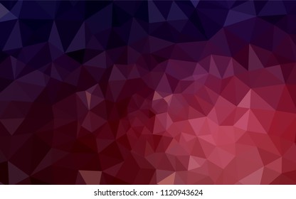 Dark Blue, Red vector gradient triangles texture. A completely new color illustration in a polygonal style. Triangular pattern for your design.