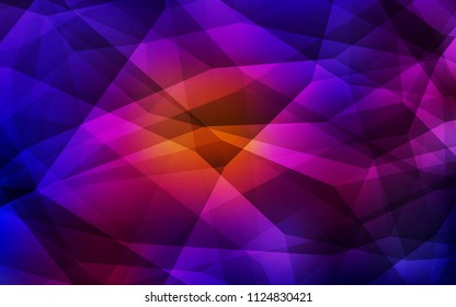 Dark Blue, Red vector gradient triangles texture. Colorful illustration in abstract style with triangles. Textured pattern for your backgrounds.