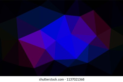 Dark Blue, Red vector gradient triangles pattern. Colorful illustration in polygonal style with gradient. A new texture for your web site.