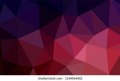 Dark Blue, Red vector gradient triangles texture. A completely new color illustration in a polygonal style. Polygonal design for your web site.