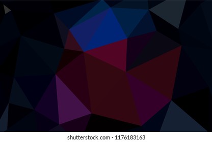 Dark Blue, Red vector gradient triangles pattern. Shining polygonal illustration, which consist of triangles. A new texture for your web site.